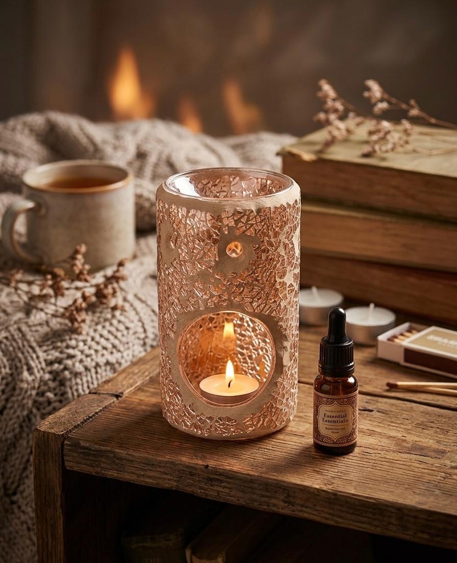 Crackle Oil Burner & Wax Melt Warmer