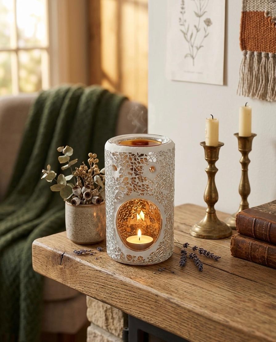 Crackle Oil Burner & Wax Melt Warmer