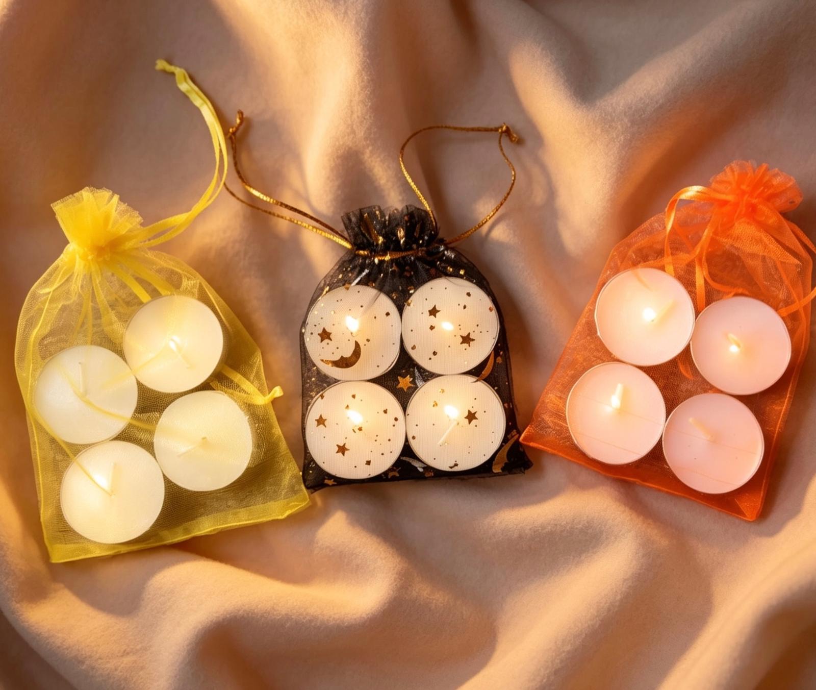Pack of 4 Unscented Tealights