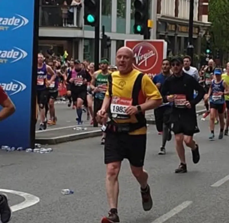 Haliwax owner running a marathon, showing the passion and drive behind Haliwax Melts and Scents