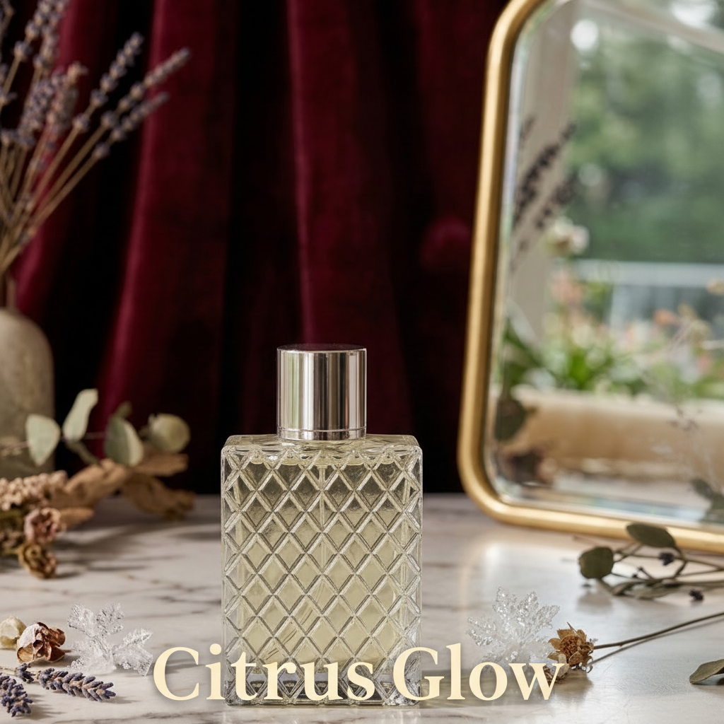 Citrus Glow Perfume bottle by Haliwax