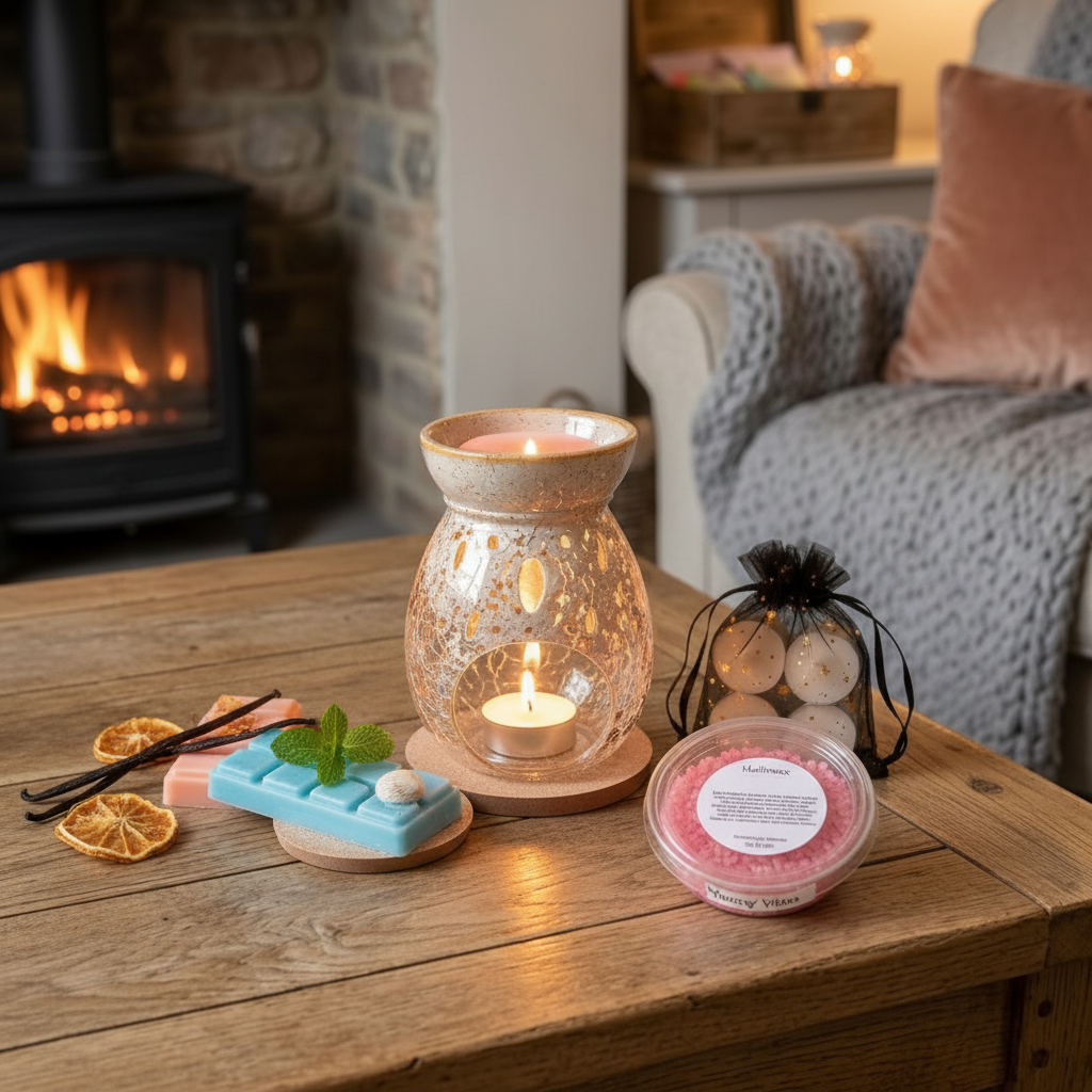 Haliwax Bundle - Crackle Burner, Wax Melt, Sizzler & Tealights
