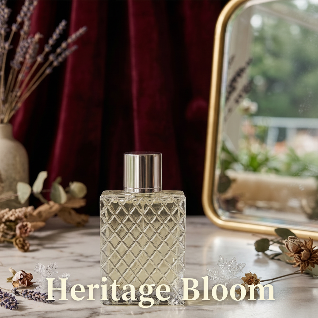 Heritage Bloom women's body fragrance oil by Haliwax