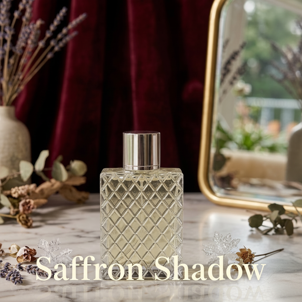 Saffron Shadow men's body fragrance oil by Haliwax
