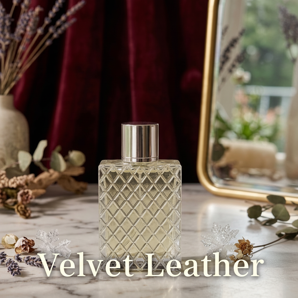 Velvet Leather men's body fragrance oil by Haliwax
